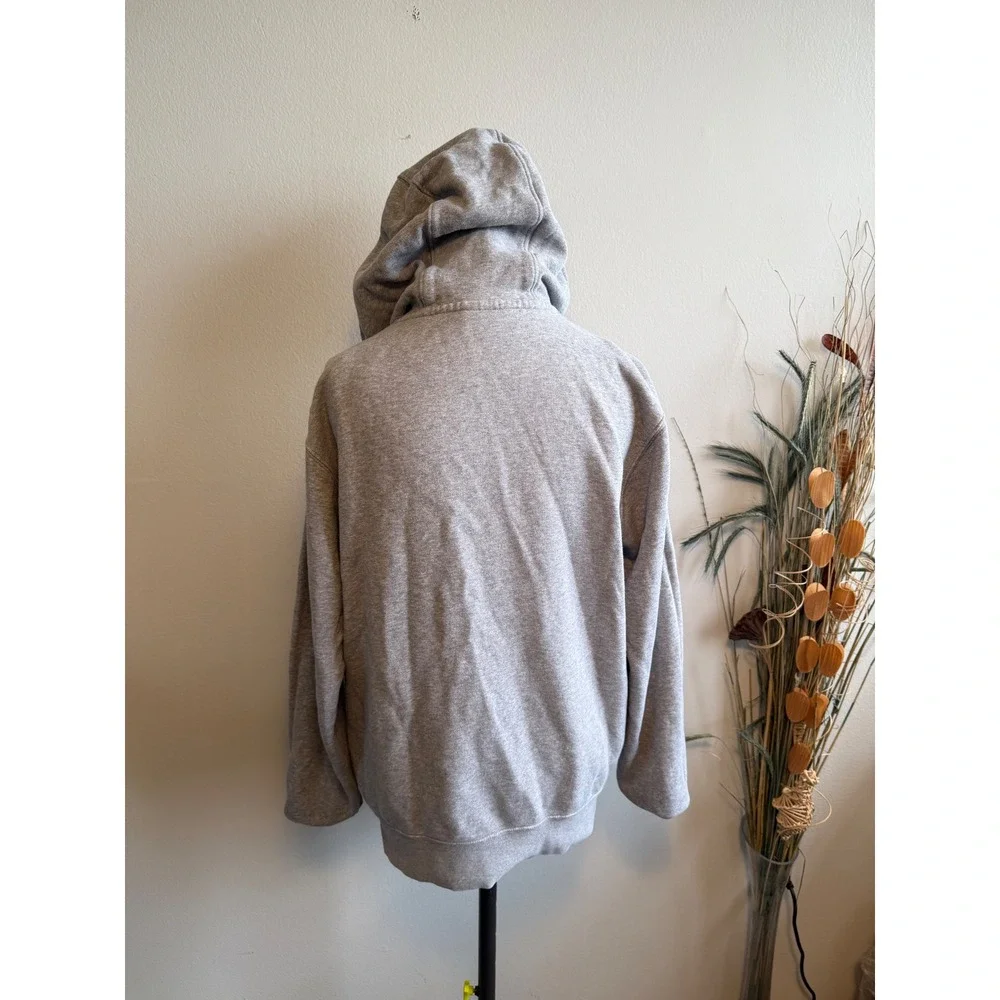 Nike Mens Sportswear Futura Logo Pullover Hoodie Heather Grey Medium‎